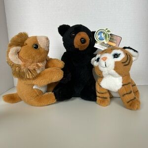 2/$25 🧸 Wild Republic Unlikely Friendship - Lion, Tiger & Bear 10 in plush NWT